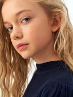 Платье для девочки с длинным рукавом AT1039 синий