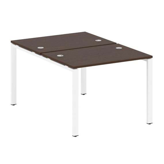 Metal System Рабочая станция на П-образном м/к БП.РАС-СП-2.1 Венге Цаво/Металл Белый 1000*1475*750