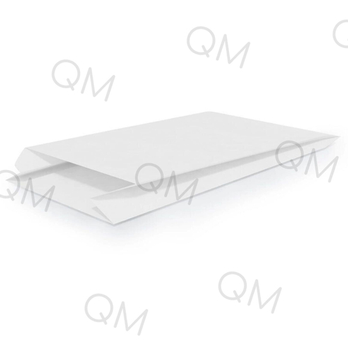 Пакет бумажный с плоским V-дном 10+4*22 cм 45г/м2 белый, 100шт