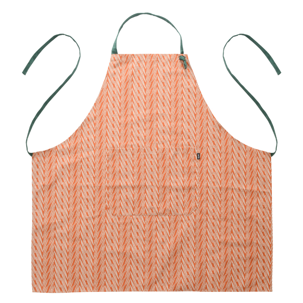 Фартук из хлопка с графичным принтом Колосья russian north, 81х69 см