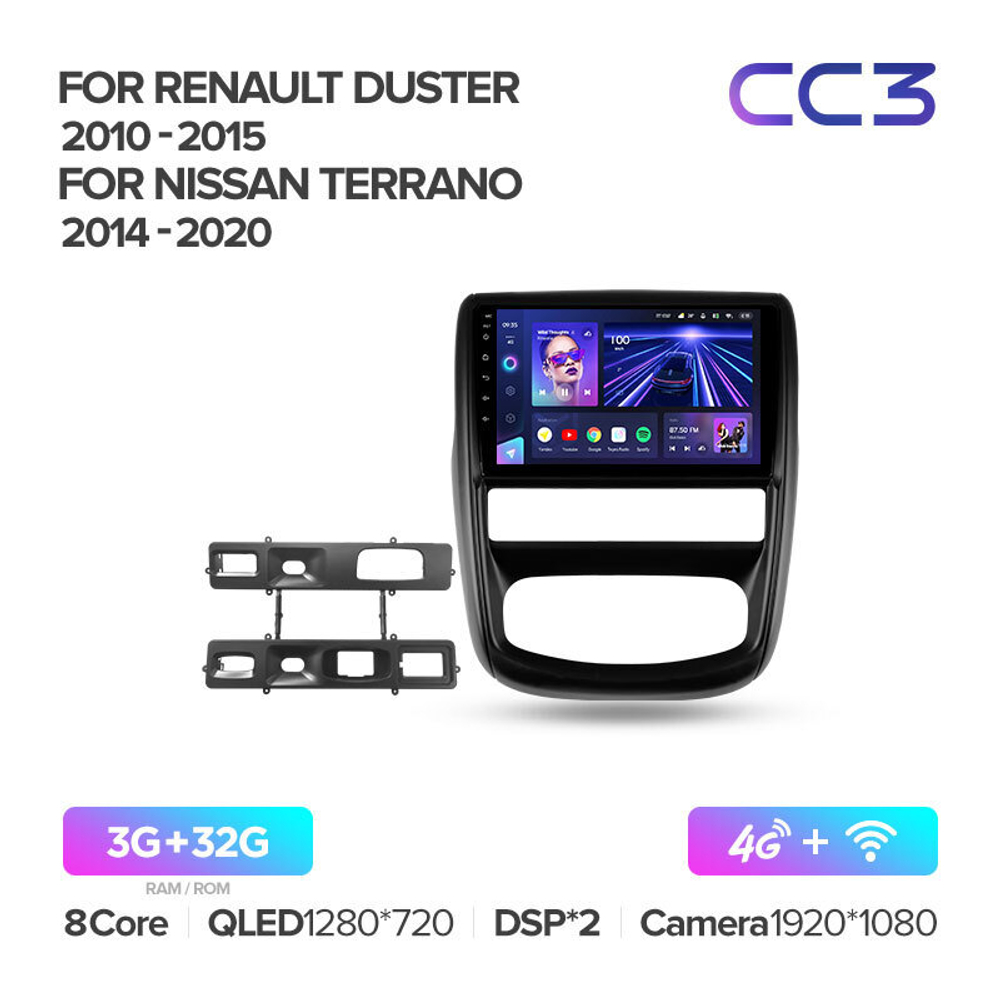 Teyes CC3 9" для Renault Duster 2010-2015