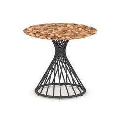 Oak Стол переговорный круглый D=900мм PR.C.SPRG-001.ME Маркетри/Металл Антрацит 900*900*750