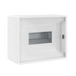 Щиток 8 мод настенный FRAME, белый с прозрачной дверцей, с 2 шинами PEN на 6 и 8 отв.