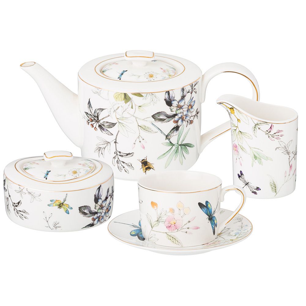 ЧАЙНЫЙ СЕРВИЗ LEFARD "СТРЕКОЗА" НА 6ПЕР. 15ПР. 900/300/200/250 МЛ (КОР=3НАБ.)