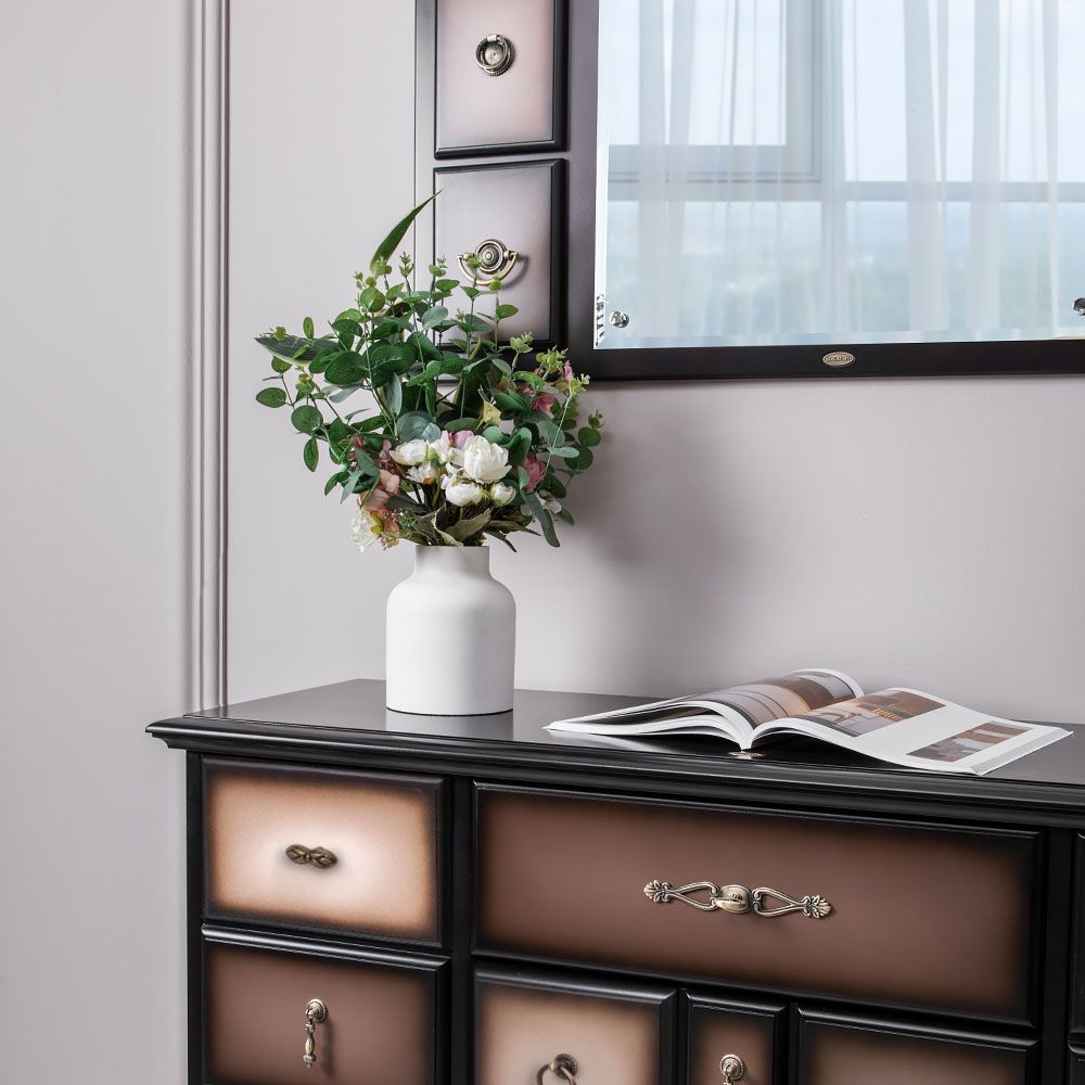 Комод Пандора - 2 с 4 ящиками и 2 полками Орех Оберджин Шоколад