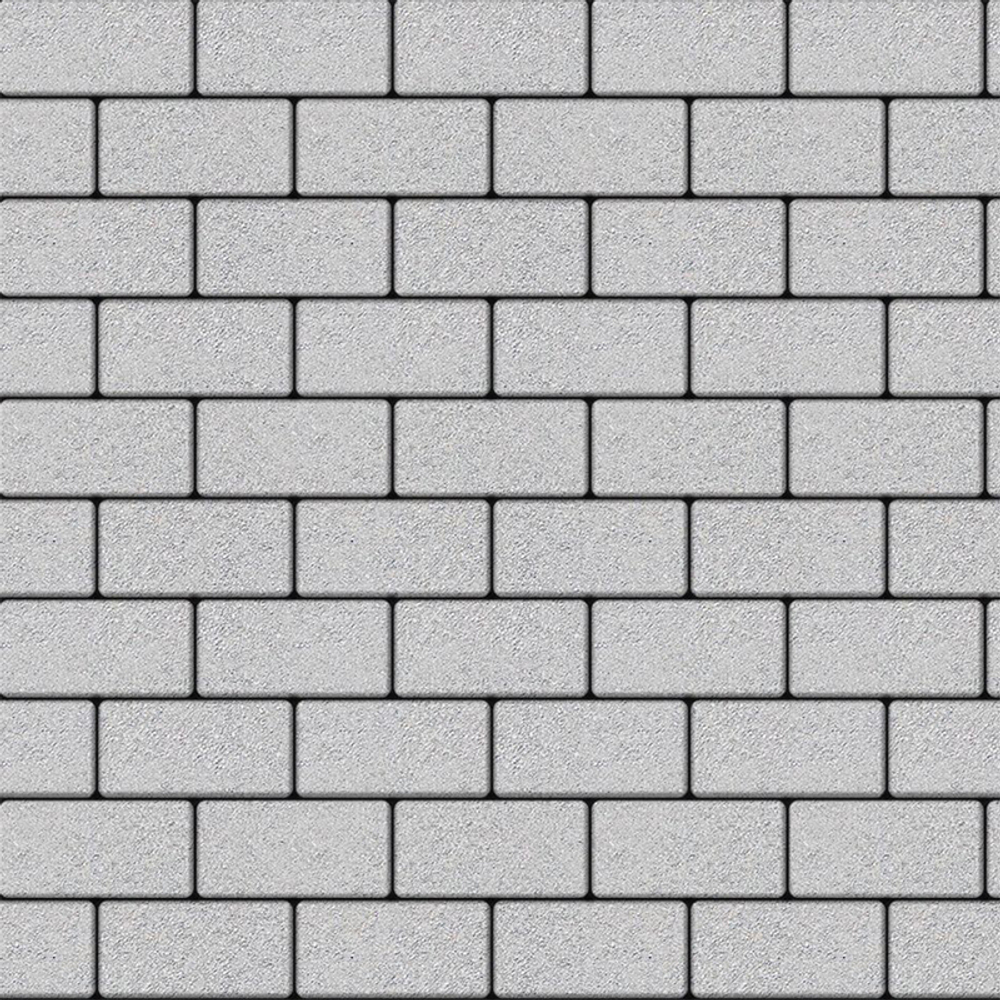 Тротуарная плитка ПРЯМОУГОЛЬНИК 200x100 мм - Стандарт Белый