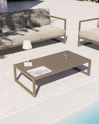 Comova Журнальный столик для улицы из зеленого алюминия 60 x 114 см