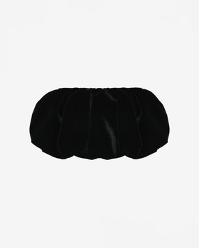 Юбка мини из бархата объемная