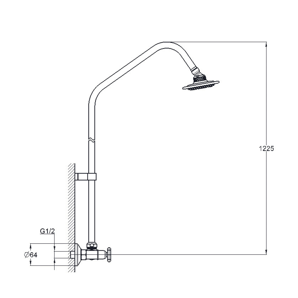 Смеситель с душевой стойкой SOLONE JIK16-A102A