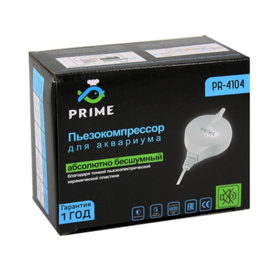PRIME Пьезокомпрессор PR-4104, 1,8Вт, 18 л/ч, глубина аквариума до 60см