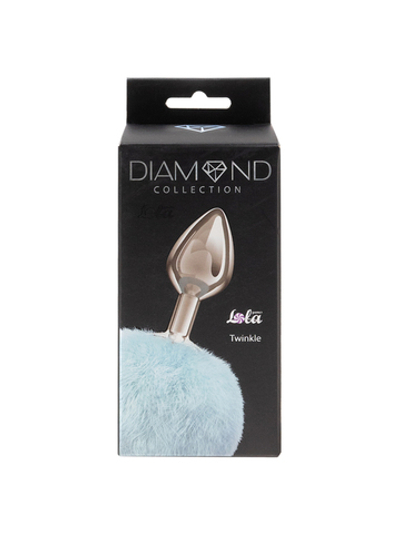 Анальная Пробка с Хвостом Diamond Twinkle Blue 4018-03lola