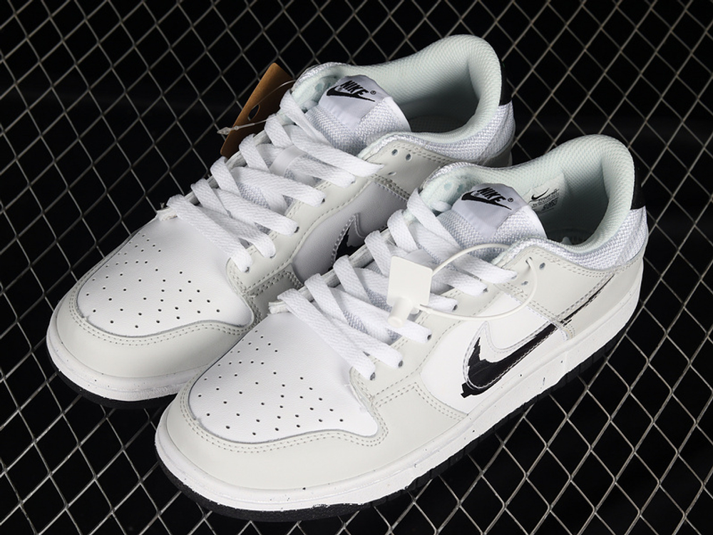 Nike Dunk Low Glitch Swoosh White Grey