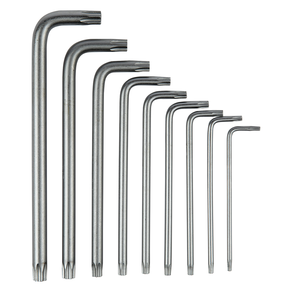 Набор ключей имбусовых Torx-Tempered, TT10-50, CrV, 9 шт., удлиненные Deznel