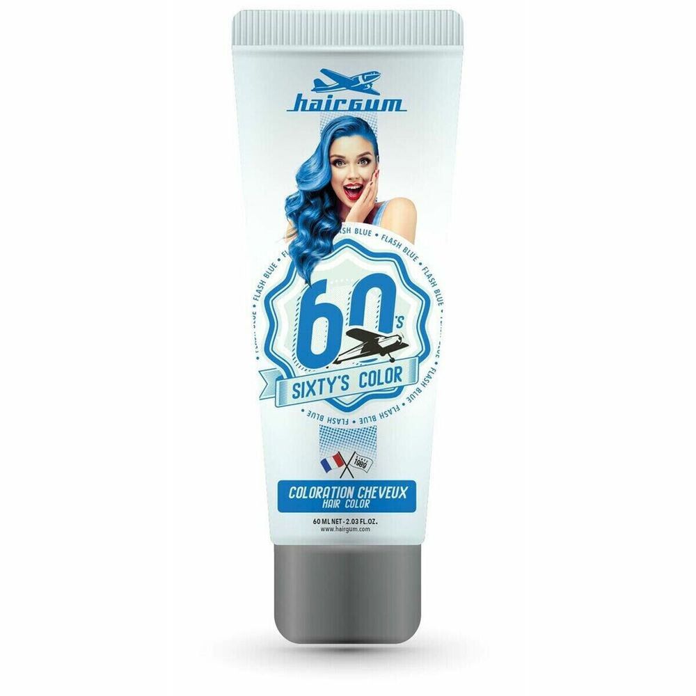 Полуперманентное окрашивание Hairgum Sixty&#39;s Color flash blue (60 ml)