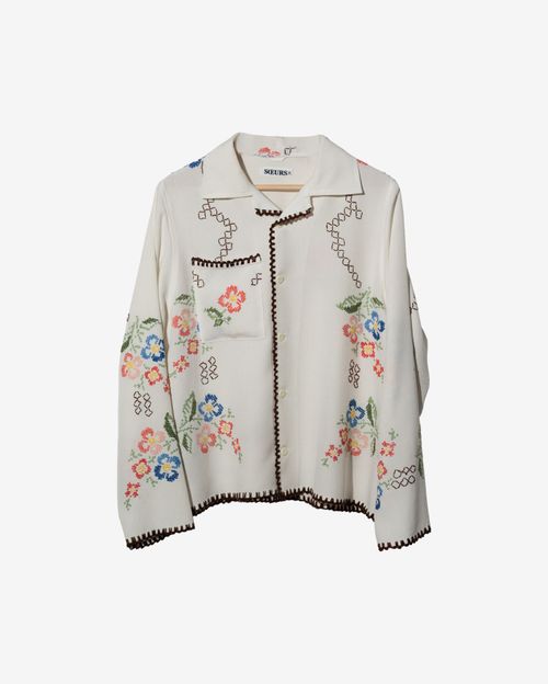 Рубашка Soeurs с Вышивкой по Краю белая