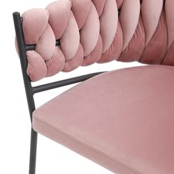 Кресло Lind, велюр, розовое