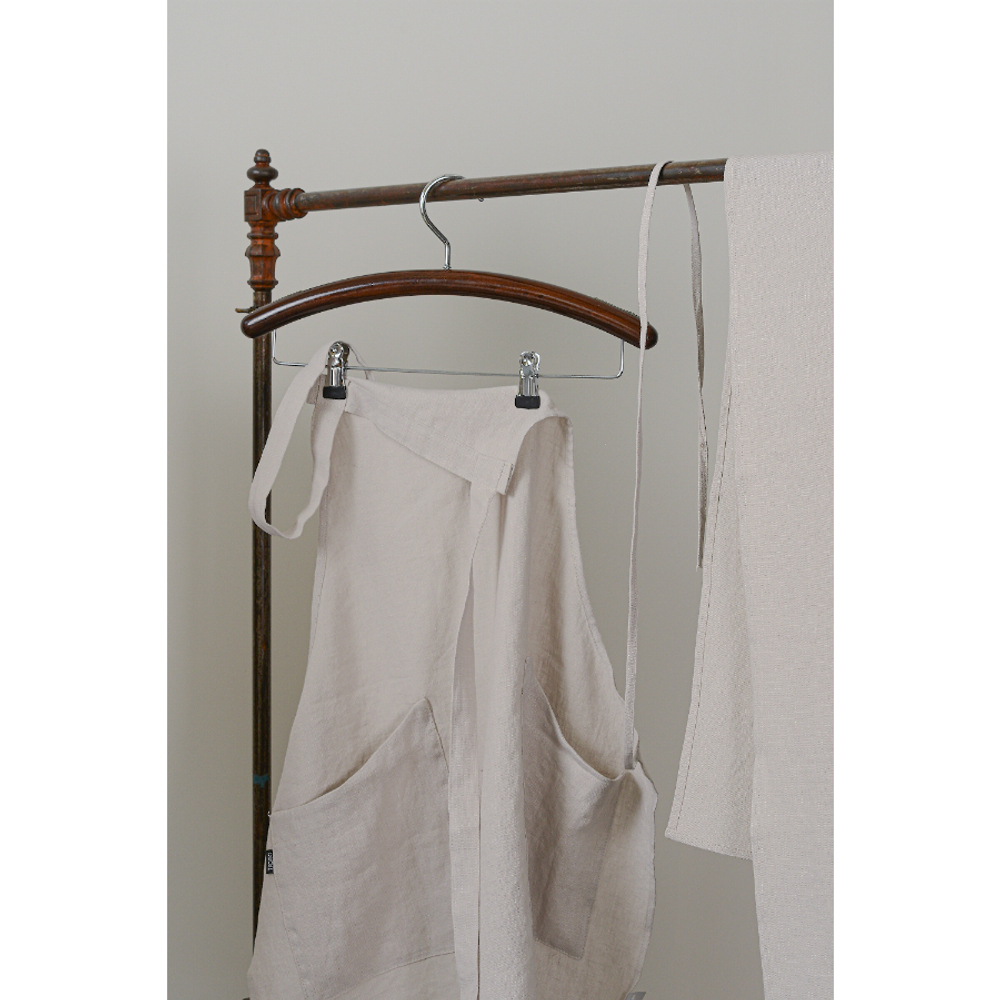 Фартук из умягченного льна бежевого цвета Essential,, 70х82 см