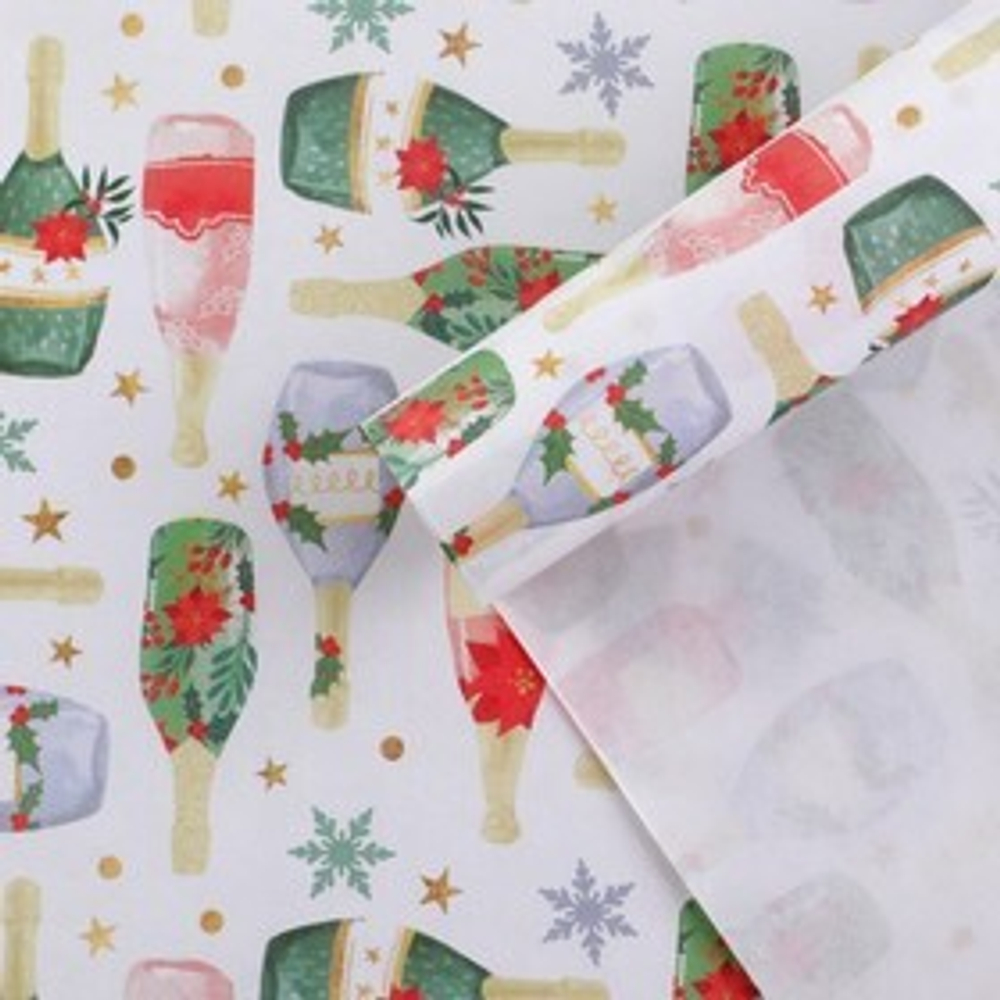 Бумага упаковочная крафтовая «Брызги шампанского» 50 × 70 см