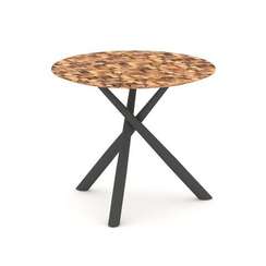 Oak Стол переговорный круглый D=900мм PR.C.SPRG-002.ME Маркетри/Металл Антрацит 900*900*750