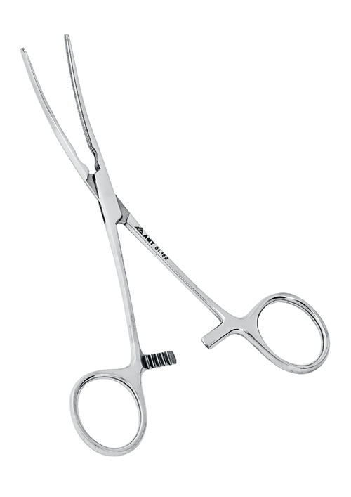 Зажим кишечный эластичный для детей изогнутый 161 мм