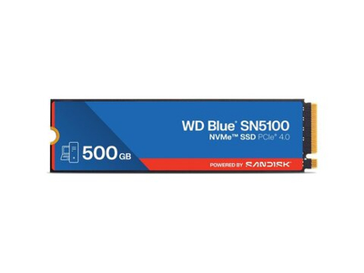 SSD накопитель Western Digital WD Blue SN5100 500ГБ, M.2 2280, PCIe 4.0 x4, NVMe [WDS500G5B0E]