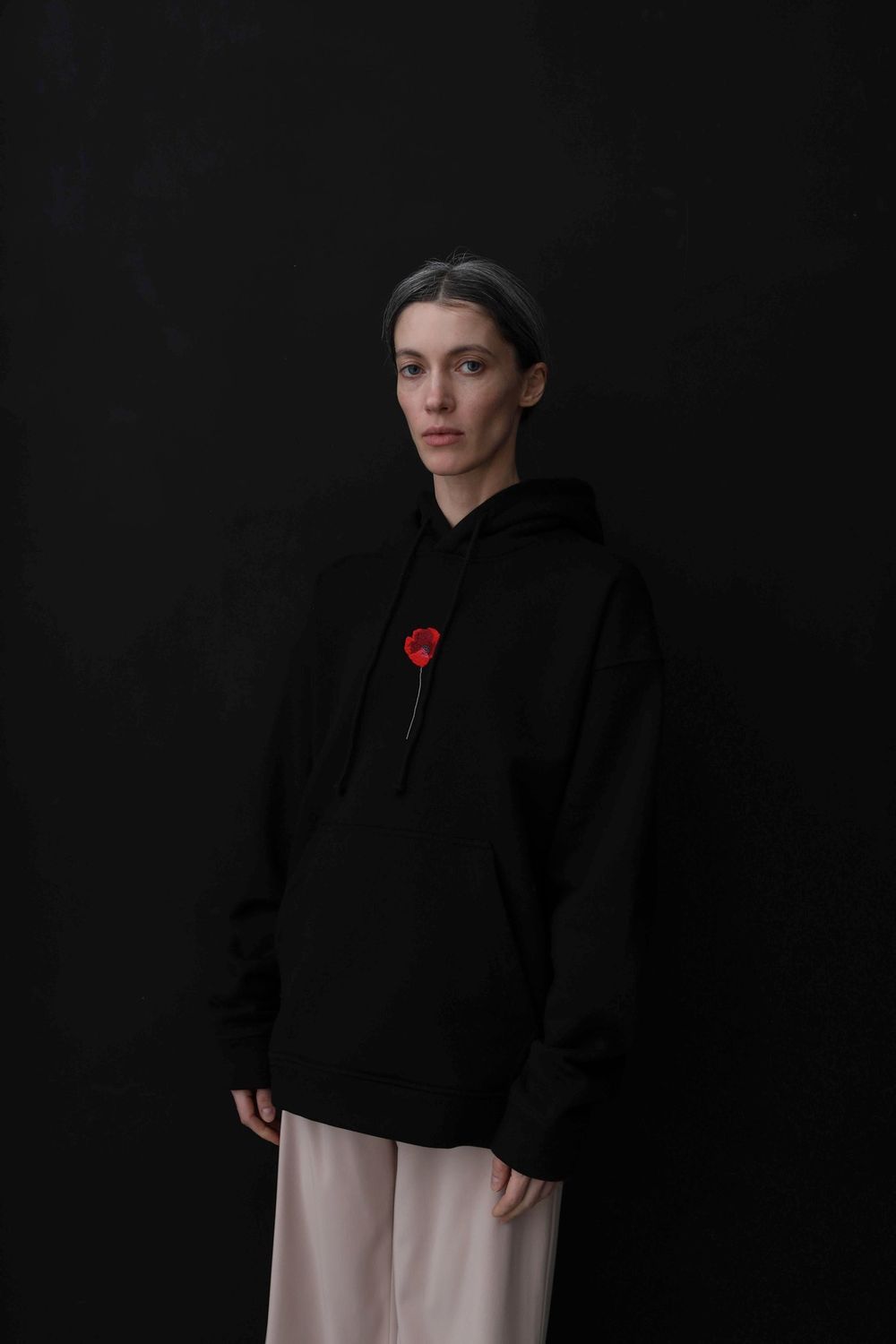 Худи Гербарий Мак Warm Черный