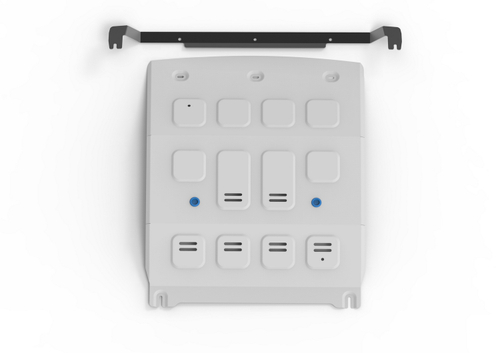 Защита картера Rival для Exeed TXL I поколение рестайлинг РКПП 4WD 2020-2024/VX РКПП 4WD 2020-2024, рынок РФ, алюминий 3 мм, с крепежом, штампованная, 333.0942.1