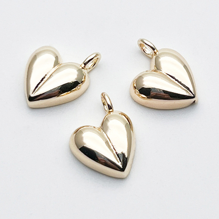 Подвеска Сердце, цвет золото, размер 14*10 мм, цена за 1 шт
