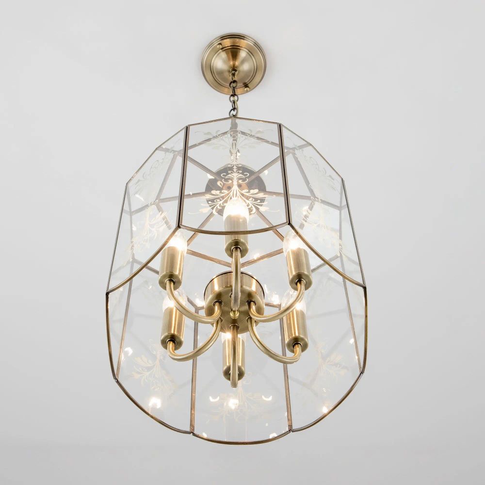 Citilux Витра-2 CL442260 Люстра подвесная витражная Бронза