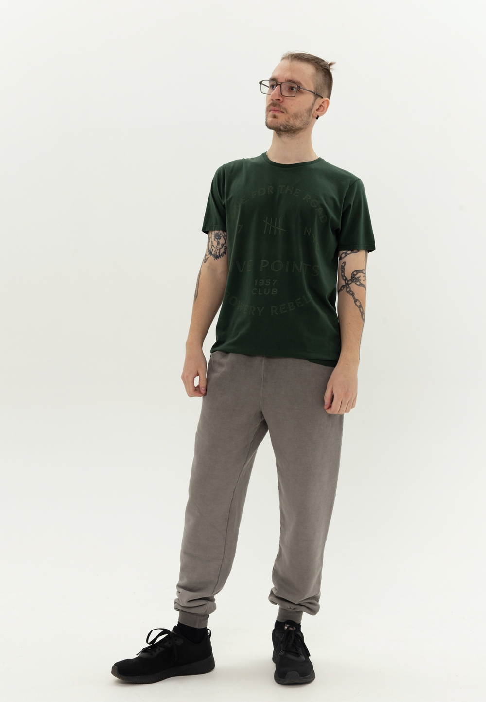 Футболка Bowery NYC "Five Points" Vintage Brunswick Green