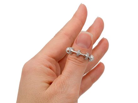 Кольцо дорожка со стразами 6мм, разъемное