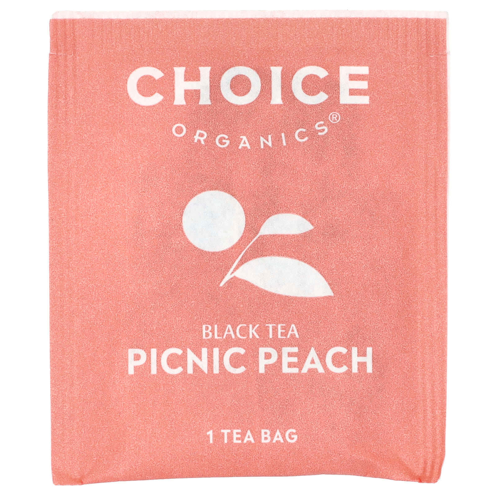 Choice Organic Teas, Black Tea, персик для пикника, 16 чайных пакетиков, 32 г (1,12 унции)