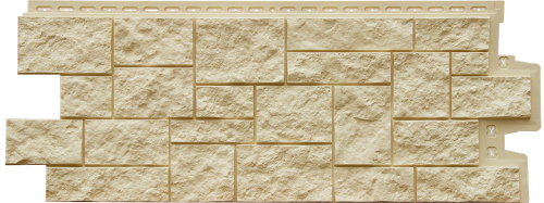 Фасадная панель Grand Line Дикий камень Стандарт бежевая