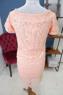 Платье AScool гипюровое персиковое 44 размер, новое