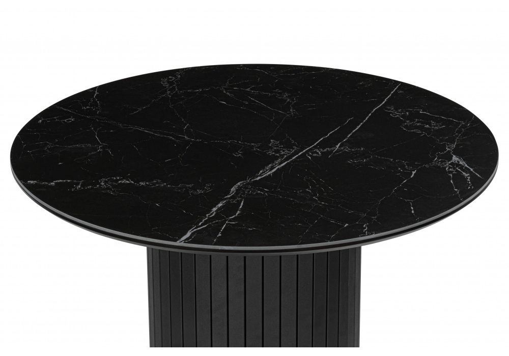 Керамический стол Woodville Гравент 90 черный мрамор shakespeare black, черный