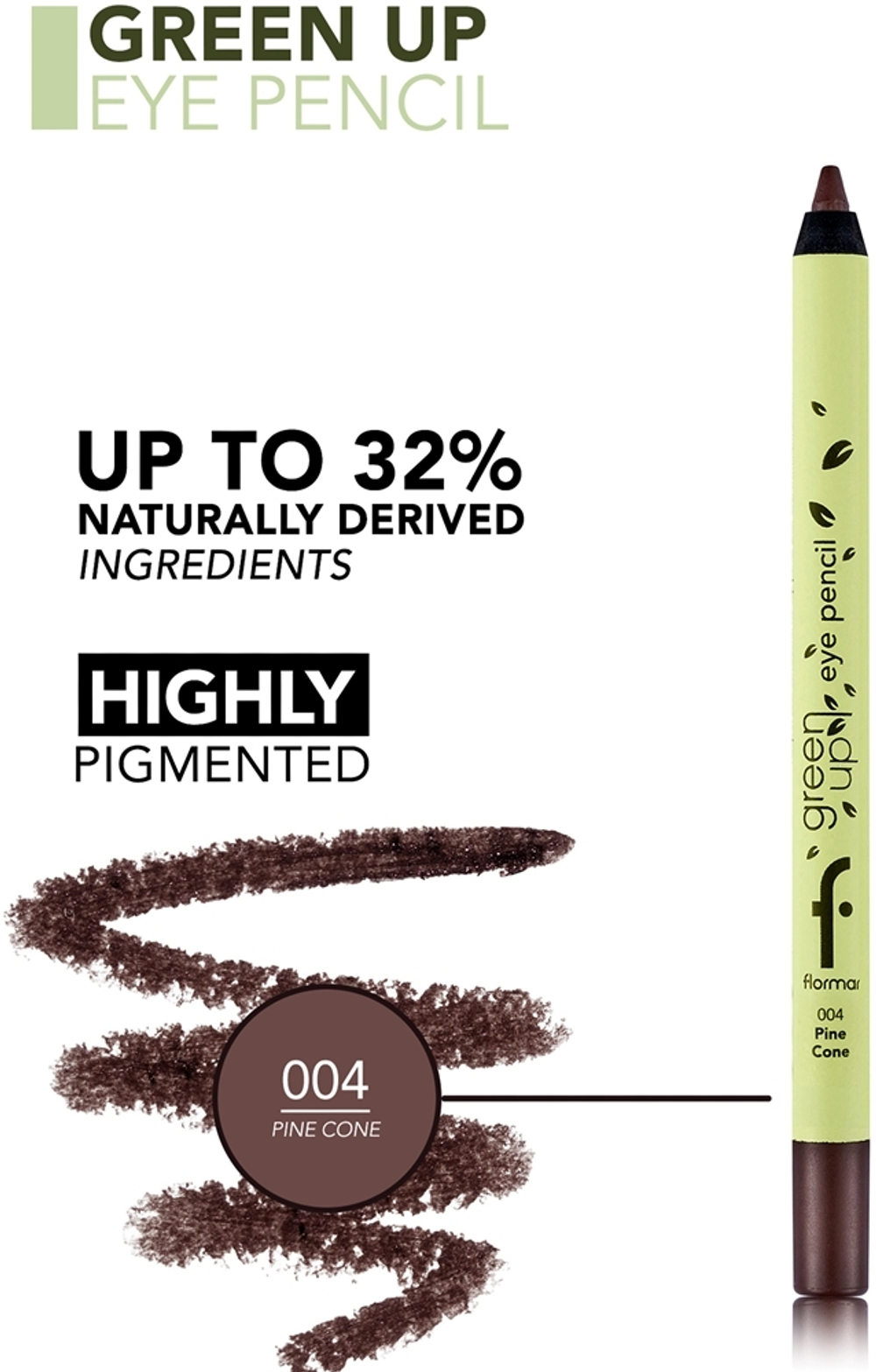 flormar Green Up Eye Pencil - подводка для глаз, 1,2 g