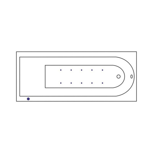 Акриловая ванна Excellent Actima Aurum Aero 170х70 см WAEX.AUR17.AERO.CR с аэромассажем, белая