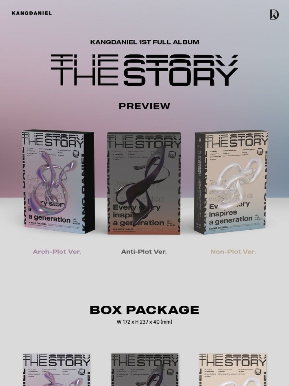 Альбом KANG DANIEL - THE STORY 1st Full Album RANDOM Version