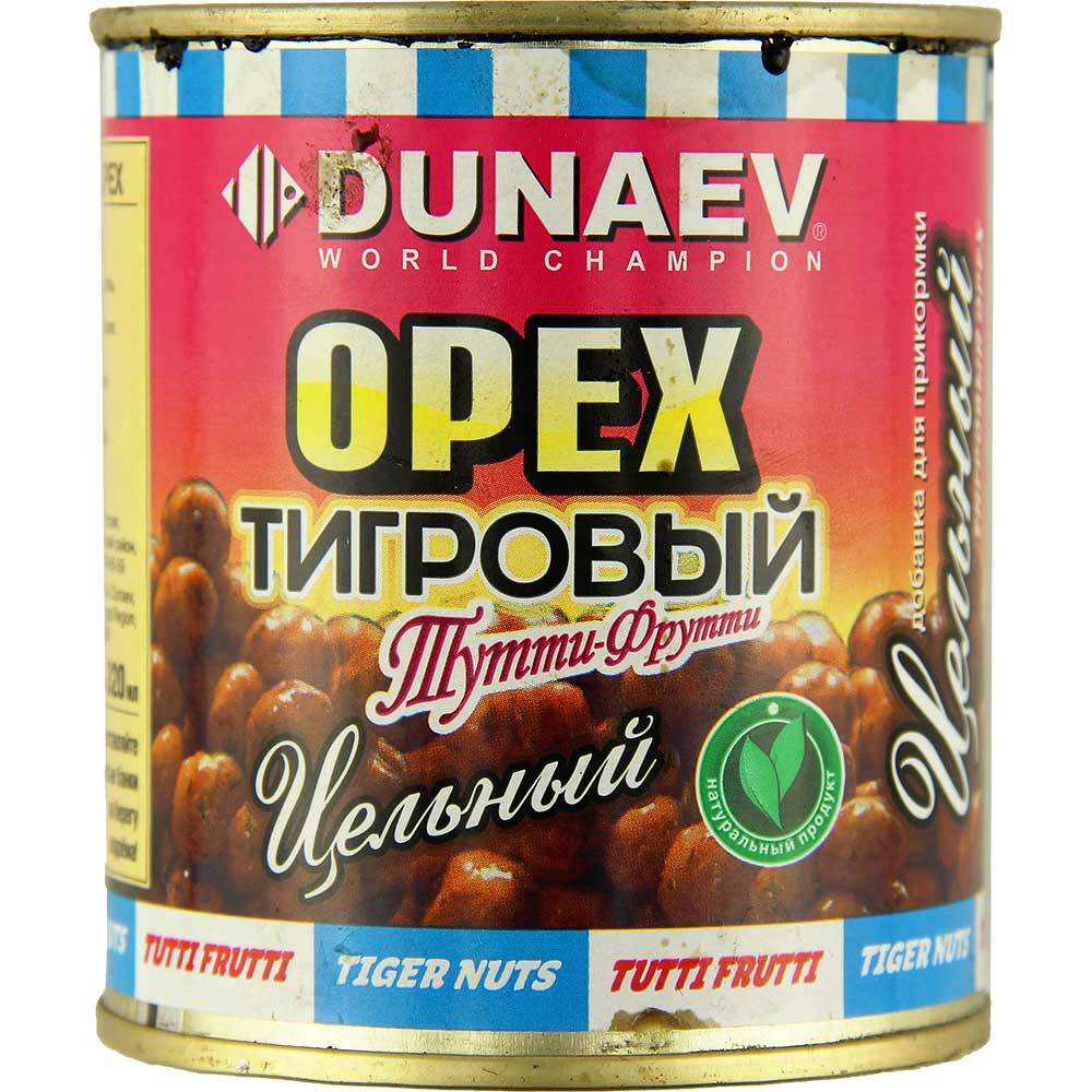 Добавка для прикормки м/банка 320мл DUNAEV Тигровый орех цельный Тутти-Фрутти