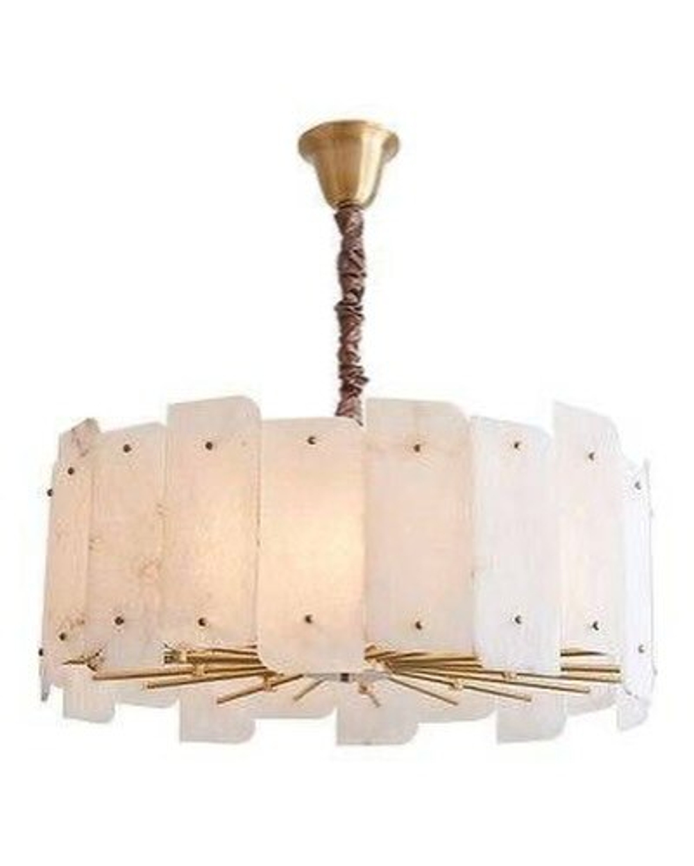 Стильная люстра с каменными пластинами ✨