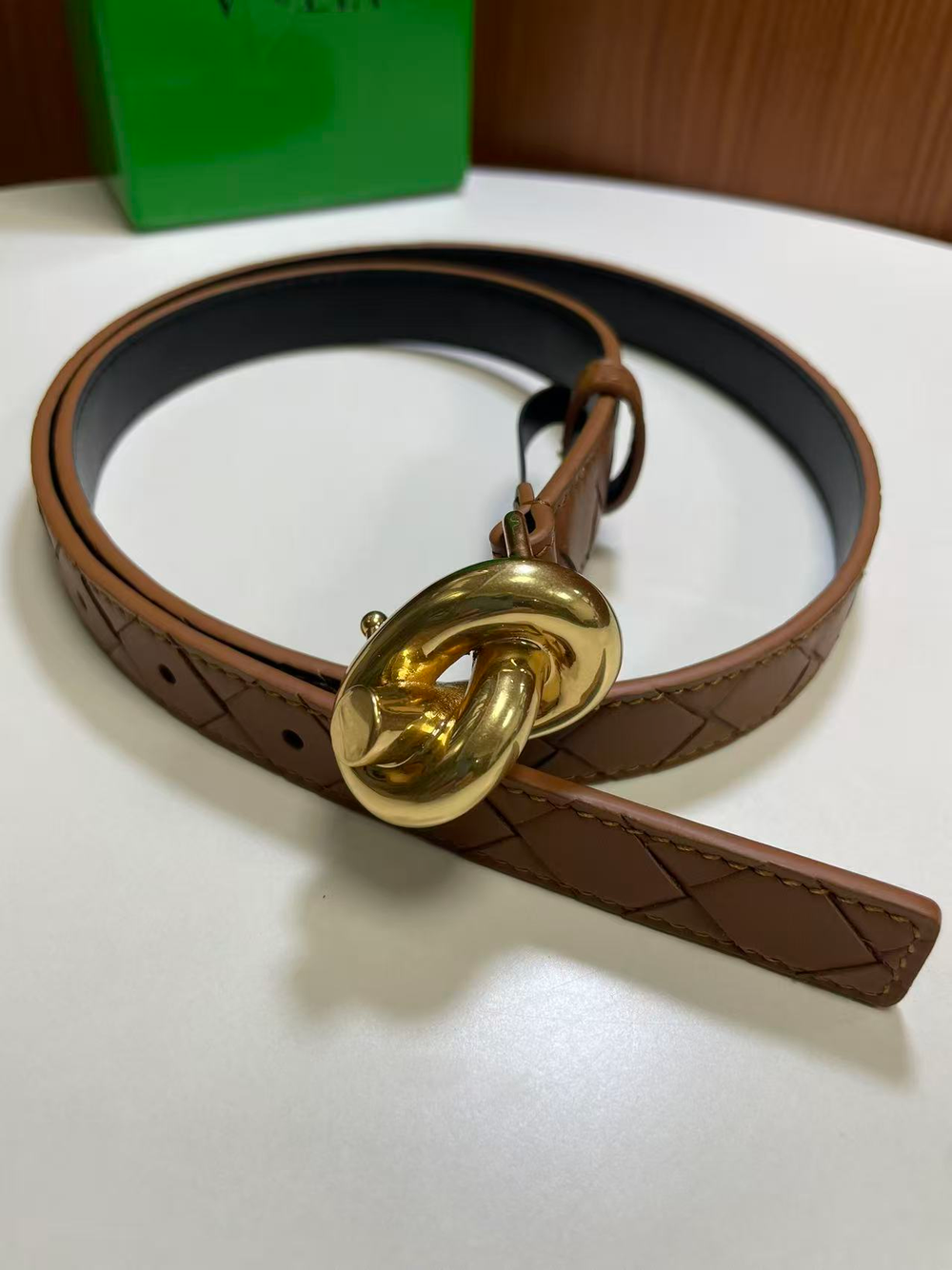 Ремень с плетением Intercciato