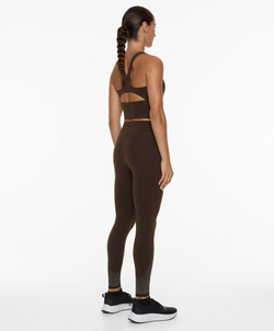 OYSHO Легинсы до щиколотки Compressive Running с высокой посадкой, 65 см, темно-коричневый