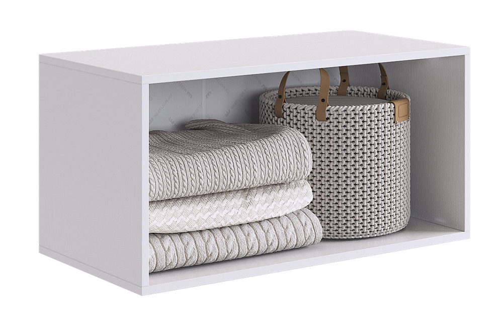 "Зефир" Антресоль двухдверная 118.01 (Белое дерево/Белый (эмаль)) 800*422*400