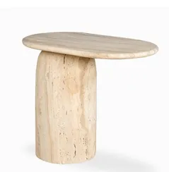 Кофейный стол Aiden 60х38 см, бежевый индийский мрамор