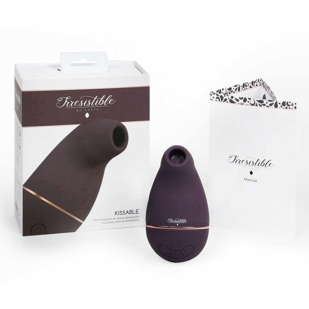 Фиолетовый клиторальный вакуум-волновой массажер Irresistible Kissable (Цвет: фиолетовый)