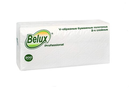 Листовые бумажные полотенца Belux V сложения, 2 сл. Артикул 1500