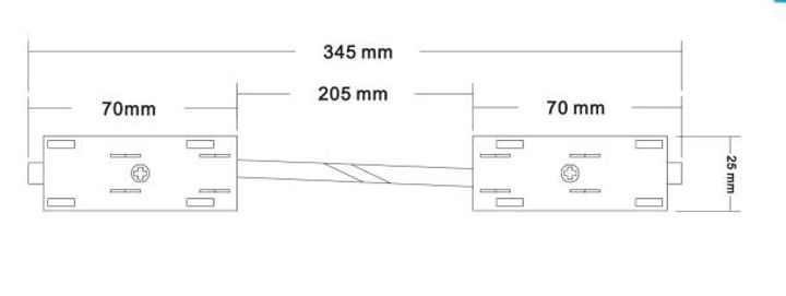 Соединитель питания угловой для накладного шинопровода Crystal Lux CLT 0.205 04 BL