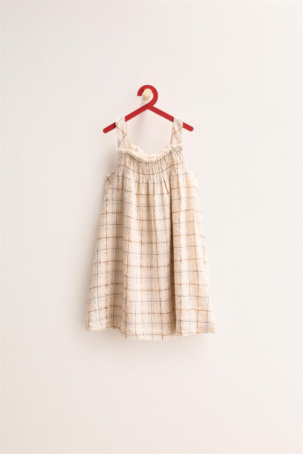 ZARA TIMELESS — ПЛАТЬЕ В КЛЕТКУ, ЭКРЮ