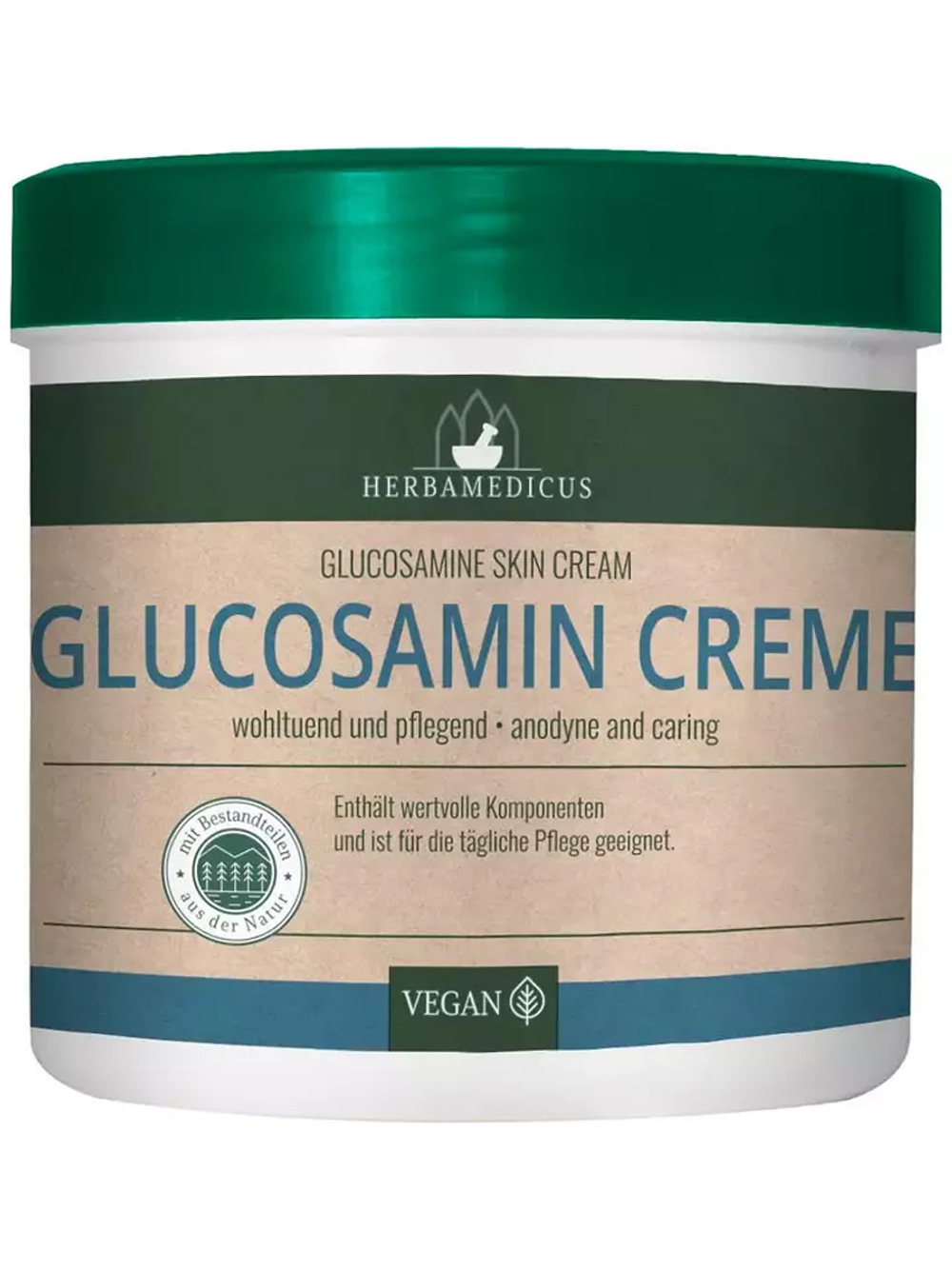 Крем HERBAMEDICUS Glucosamine 250 мл. «Глюкозамин», для лечения мышц и суставов