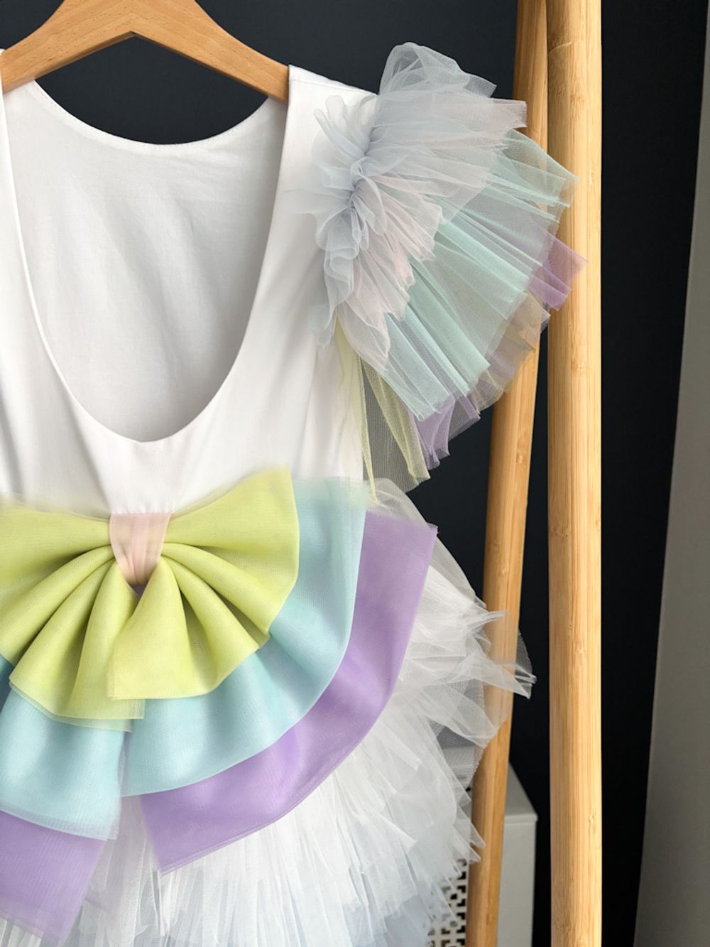 Платье из тюля со шлейфом Pure Soul, 122